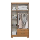 Ver imagem 2 de Guarda Roupa 03 Portas e 02 Gavetas Açaí Da133 Cinamomo - Henn