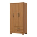 Ver imagem 1 de Guarda Roupa 03 Portas e 02 Gavetas Açaí Da133 Cinamomo - Henn