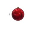 Kit 4 Bolas de Natal Vermelha Brilhante Tradicional Grande 12cm - Magizi - 2