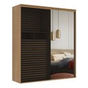 Ver imagem 3 de Guarda-Roupa Sol 2 Portas Ripada 100% MDF com Espelho Autes