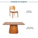 Ver imagem 2 de Conjunto Baobá 140cm com 04 Cadeiras Jandaia CabeCasa MadeiraOriginals Marrom/Cinamomo/Amêndoa/Bege