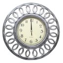 Ver imagem 1 de Relógio de Parede Decorativo Grande Prata Sala Escritório 46,5cm