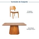 Ver imagem 2 de Conjunto Baobá 160cm com 06 Cadeiras Jandaia CabeCasa MadeiraOriginals Marrom/Cinamomo/Amêndoa/Bege