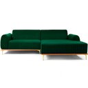 Ver imagem 1 de Sofá com Chaise Lado Direito 230cm Cocie Veludo Verde - Sallar Home