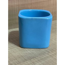 Vaso Decorativo Quadrado Azul - 230 Ml - 3