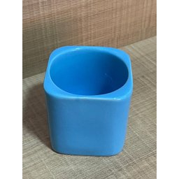 Vaso Decorativo Quadrado Azul - 230 Ml - 2