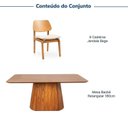 Ver imagem 2 de Conjunto Baobá 180cm com 06 Cadeiras Jandaia CabeCasa MadeiraOriginals Marrom/Cinamomo/Amêndoa/Bege