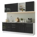 Ver imagem 2 de Armário de Cozinha Completa 240 cm Branco/Preto Lux Madesa 09