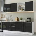 Ver imagem 1 de Armário de Cozinha Completa 240 cm Branco/Preto Lux Madesa 09