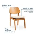 Ver imagem 5 de Conjunto Baobá 210cm com 08 Cadeiras Jandaia CabeCasa MadeiraOriginals Marrom/Cinamomo/Amêndoa/Bege