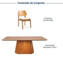 Ver imagem 2 de Conjunto Baobá 210cm com 08 Cadeiras Jandaia CabeCasa MadeiraOriginals Marrom/Cinamomo/Amêndoa/Bege