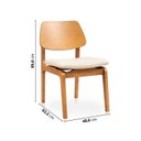 Ver imagem 3 de Conjunto Baobá 210cm com 08 Cadeiras Jandaia CabeCasa MadeiraOriginals Marrom/Cinamomo/Amêndoa/Bege