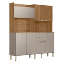 Ver imagem 1 de Armario de Cozinha Pitaya com 7 Portas e 2 Gavetas Amendola/nude Prime Tx