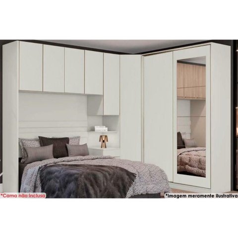 Quarto Planejado Casal Seletto 5 Peças 8 Ptas QM10 Areia