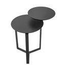 Ver imagem 1 de Mesa Lateral 02 Tampos Chanfrada Pe Metal Preto Nero Artesano Nero Preto