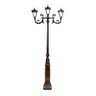 Poste de Jardim Paris 03 Luminárias Genebra Alumínio 314cm - 1