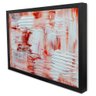 Quadro Decorativo Abstrato Vermelho e Branco em Moldura Caixa Tacolado Moldura Trad 1cm Madeira Escu - 3