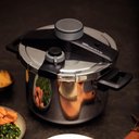 Ver imagem 2 de Panela Pressão Presto Aço Inox Fundo Triplo 5 Dispositivos de Segurança 22 Cm 6l - Tramontina