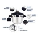 Ver imagem 5 de Panela Pressão Presto Aço Inox Fundo Triplo 5 Dispositivos de Segurança 22 Cm 6l - Tramontina