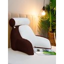 Ver imagem 1 de Almofada de Descanso e Apoio de Lombar Travesseiro Multiuso Ergométrico para Leitura com Rolinho Des