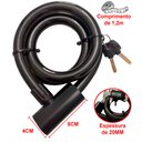 Ver mais imagens de Corrente Cadeado para Bicicleta Bike Moto Portão Aço Articulável com 2 Chaves