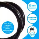 Ver imagem 6 de Corrente Cadeado para Bicicleta Bike Moto Portão Aço Articulável com 2 Chaves