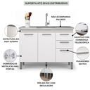 Ver mais imagens de Balcão Cozinha para Pia 120cm sem Tampo 2 Portas 3 Gavetas