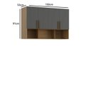Ver imagem 3 de Armário Aéreo Modulado para Quarto 4 Portas 150cm 100% MDF Trend Altezza