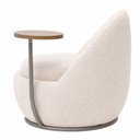 Ver imagem 5 de Poltrona Noah Mesa Lateral Esquerda Base Fixa Bouclé Off White - Sallar Home