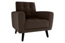 Ver imagem 2 de Poltrona Decorativa Lívia Veludo Marrom E426 - Matrix