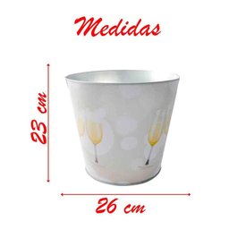 Balde de Gelo para Espumante em Metal Galvanizado 7,6 Litros - 2