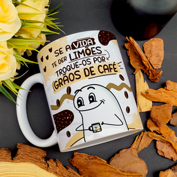 Caneca Flork Divertida - Troque Os Limões por Grãos de Café! - 4