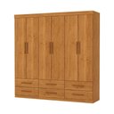 Ver imagem 1 de Guarda Roupa Dallas 6 Portas sem Espelho Central 6 Gavetas Carioca Moveis Cinamomo