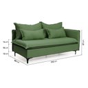 Ver imagem 6 de Sofá Modular 3 Lugares com Chaise e Pé Metal Sôma CabeCasa MadeiraOriginals Verde
