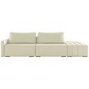 Ver imagem 5 de Sofá Ilha Modulado Milos 252cm Puff Lateral Veludo Bege G33 - Gran Belo