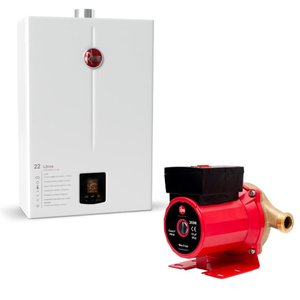 Kit Bomba Pressurizadora 350w 127v + Aquecedor 22l Glp Rheem