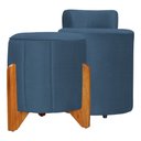 Ver imagem 1 de Kit Puff Decorativo Athenas mais Puff Jade Suede Azul Royal