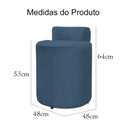 Ver imagem 4 de Kit Puff Decorativo Athenas mais Puff Jade Suede Azul Royal