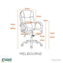Ver imagem 7 de Cadeira Office Giratória Melbourne Pu Preta Braços Fixos - Fratini