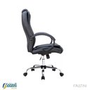 Ver imagem 3 de Cadeira Office Giratória Melbourne Pu Preta Braços Fixos - Fratini
