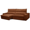Ver imagem 5 de Sofá Retrátil Reclinável para Sala 4 Lugares 290cm Aisha F04 Veludo Terracota - Lyam Decor