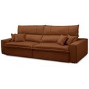Ver imagem 6 de Sofá Retrátil Reclinável para Sala 4 Lugares 290cm Aisha F04 Veludo Terracota - Lyam Decor