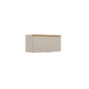 Ver imagem 1 de Armário Aéreo Decorativo 80cm Solari Porta Basculante Mdf Pistão Gás Jequitibá/gris Fosco G77 - Gran