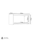 Ver imagem 2 de Armário Aéreo Decorativo 80cm Solari Porta Basculante Mdf Pistão Gás Jequitibá/gris Fosco G77 - Gran