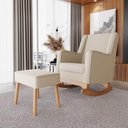 Ver imagem 2 de Poltrona Amamentação Aquila Balanço C/ Puff Creme