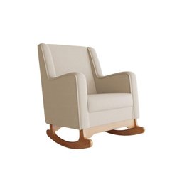 Poltrona Amamentação Aquila Balanço C/ Puff Creme - 4