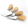 Jogo de Facas para Queijo com 4 Peças Inox e Cabo de Madeira - 5