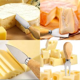 Jogo de Facas para Queijo com 4 Peças Inox e Cabo de Madeira - 2