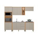 Ver imagem 2 de Cozinha Completa Modulada 5 Peças com Torre Quente Allure Marrom/Jequitibá/Gris Fosco