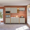Ver imagem 1 de Cozinha Completa Modulada 5 Peças com Torre Quente Allure Marrom/Jequitibá/Gris Fosco